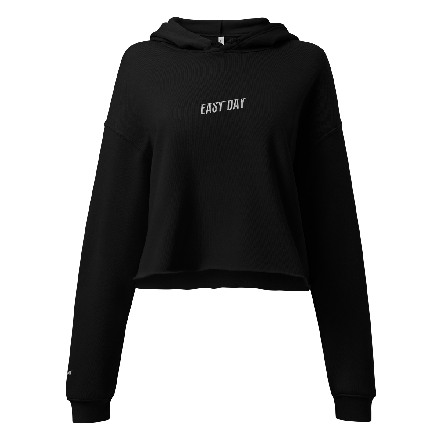 EASY DAY Crop-Hoodie Black