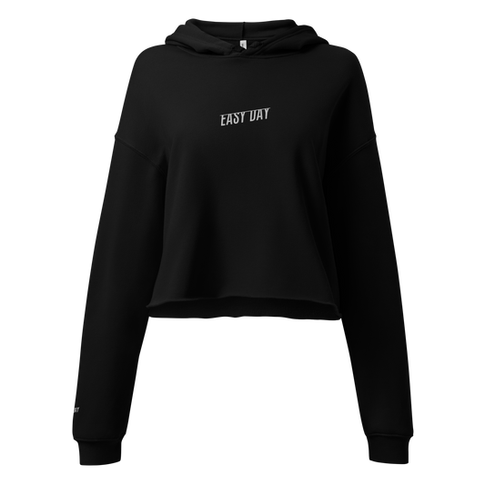 EASY DAY Crop-Hoodie Black